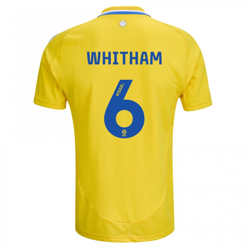 Enfant Maillot Danielle Whitham #6 Jaune Bleu Tenues Extérieur 2024/25 T-Shirt Suisse