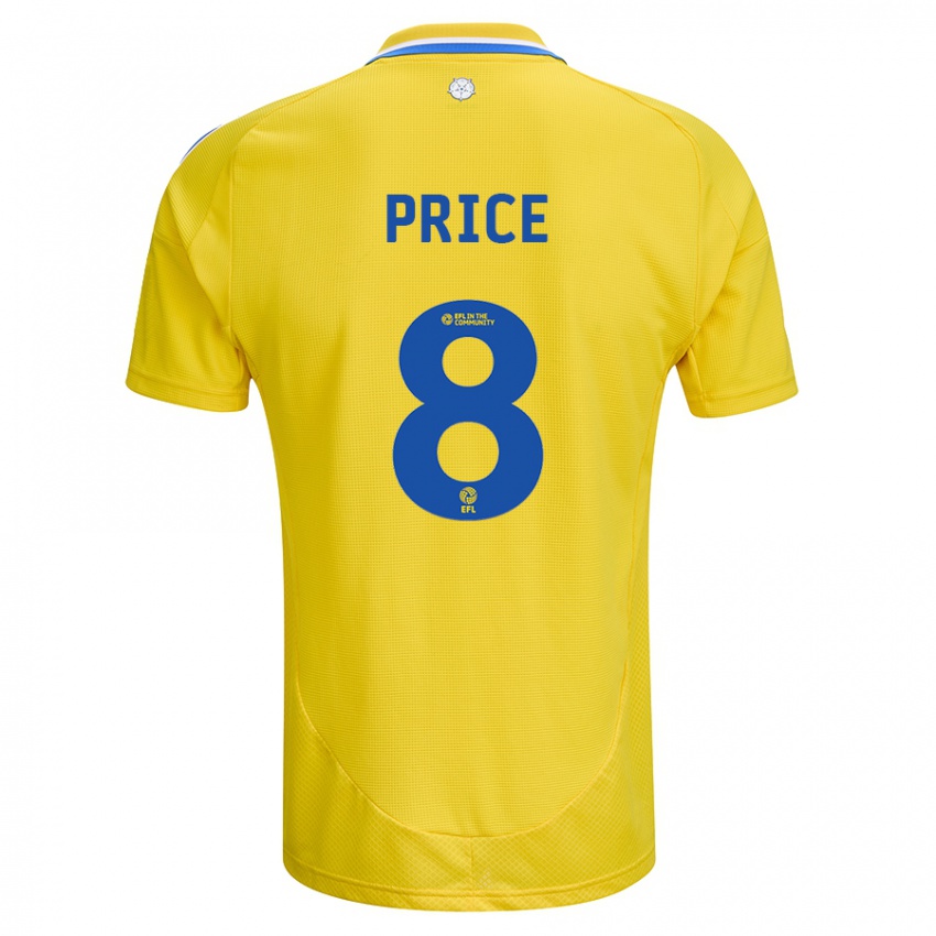 Enfant Maillot Leoni Price #8 Jaune Bleu Tenues Extérieur 2024/25 T-Shirt Suisse