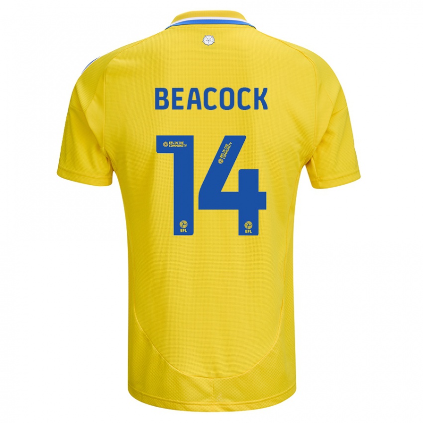 Enfant Maillot Molly Beacock #14 Jaune Bleu Tenues Extérieur 2024/25 T-Shirt Suisse