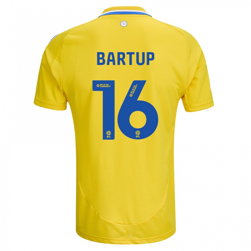 Enfant Maillot Laura Bartup #16 Jaune Bleu Tenues Extérieur 2024/25 T-Shirt Suisse