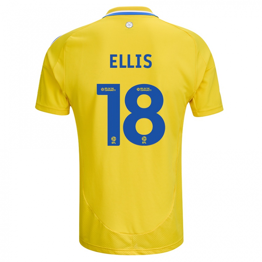 Enfant Maillot Macy Ellis #18 Jaune Bleu Tenues Extérieur 2024/25 T-Shirt Suisse