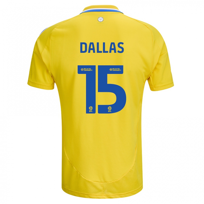 Enfant Maillot Stuart Dallas #15 Jaune Bleu Tenues Extérieur 2024/25 T-Shirt Suisse