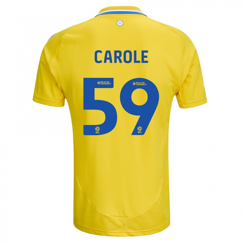 Enfant Maillot Keenan Carole #59 Jaune Bleu Tenues Extérieur 2024/25 T-Shirt Suisse