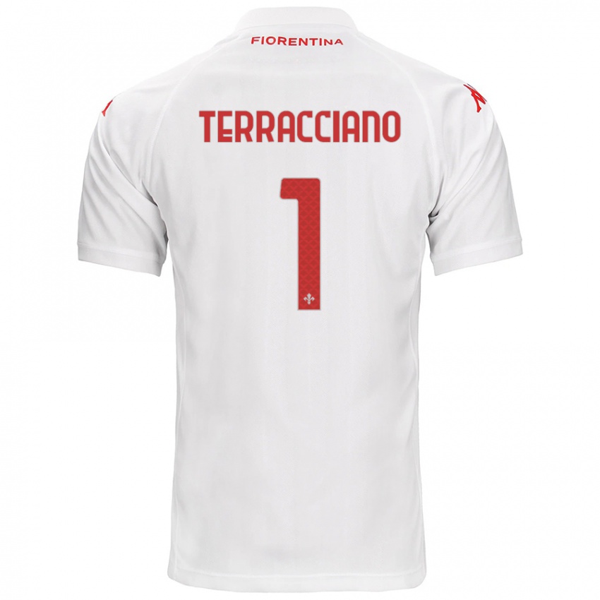 Enfant Maillot Pietro Terracciano #1 Blanc Tenues Extérieur 2024/25 T-Shirt Suisse