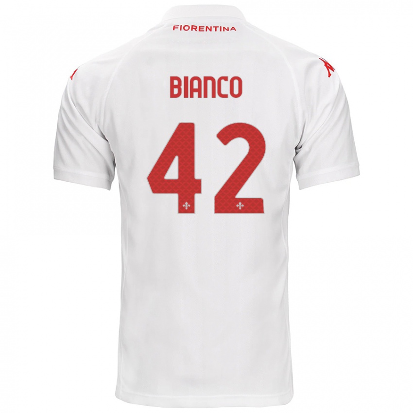 Enfant Maillot Alessandro Bianco #42 Blanc Tenues Extérieur 2024/25 T-Shirt Suisse