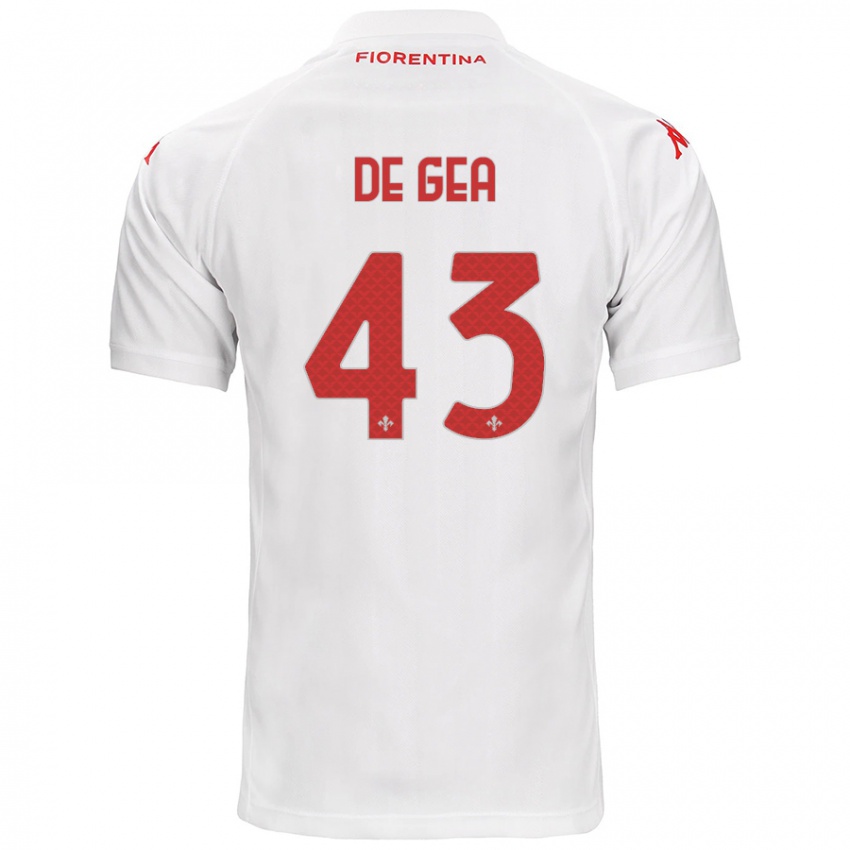 Enfant Maillot David De Gea #43 Blanc Tenues Extérieur 2024/25 T-Shirt Suisse