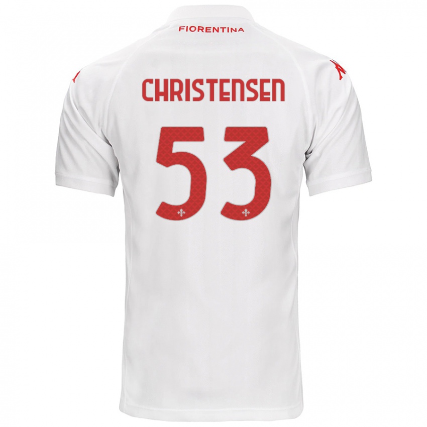 Enfant Maillot Oliver Christensen #53 Blanc Tenues Extérieur 2024/25 T-Shirt Suisse