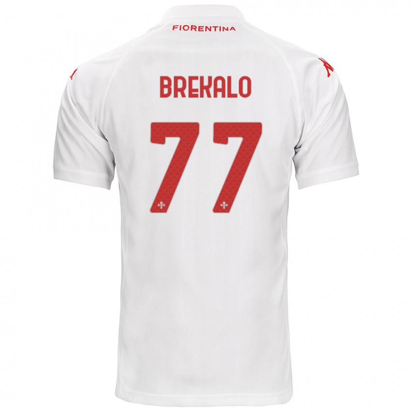 Enfant Maillot Josip Brekalo #77 Blanc Tenues Extérieur 2024/25 T-Shirt Suisse