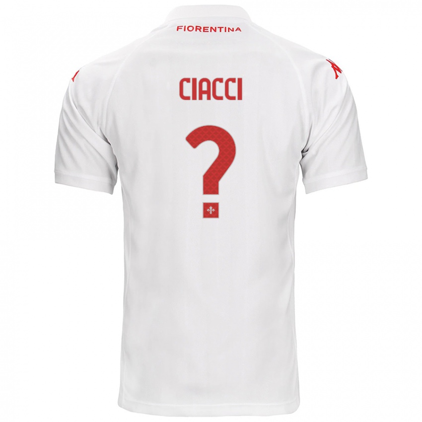 Kinder Niccolò Ciacci #0 Weiß Auswärtstrikot Trikot 2024/25 T-Shirt Schweiz