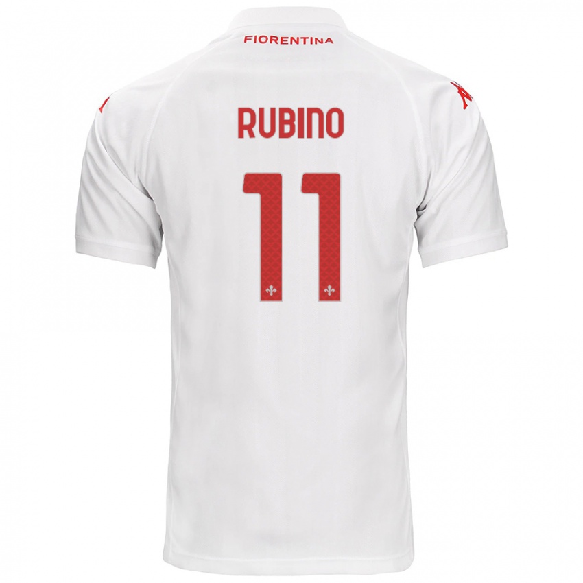 Enfant Maillot Tommaso Rubino #11 Blanc Tenues Extérieur 2024/25 T-Shirt Suisse