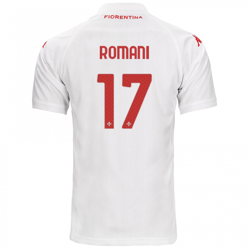 Enfant Maillot Lorenzo Romani #17 Blanc Tenues Extérieur 2024/25 T-Shirt Suisse