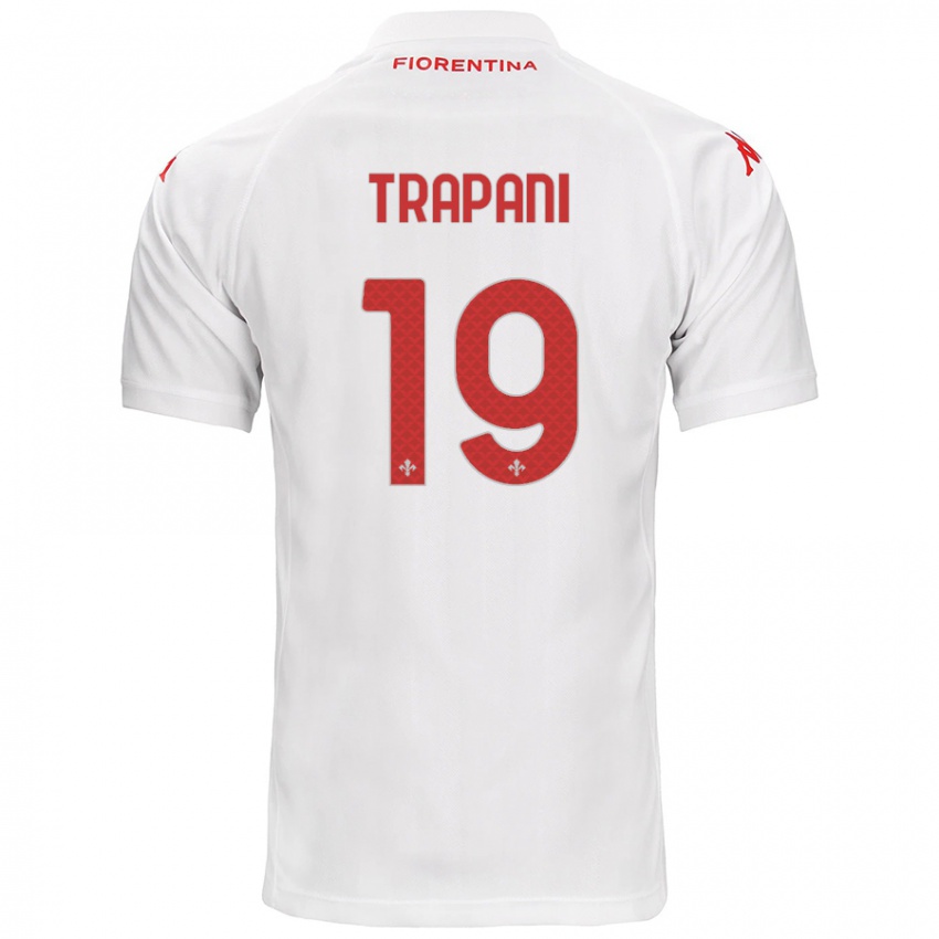 Enfant Maillot Niccolò Trapani #19 Blanc Tenues Extérieur 2024/25 T-Shirt Suisse