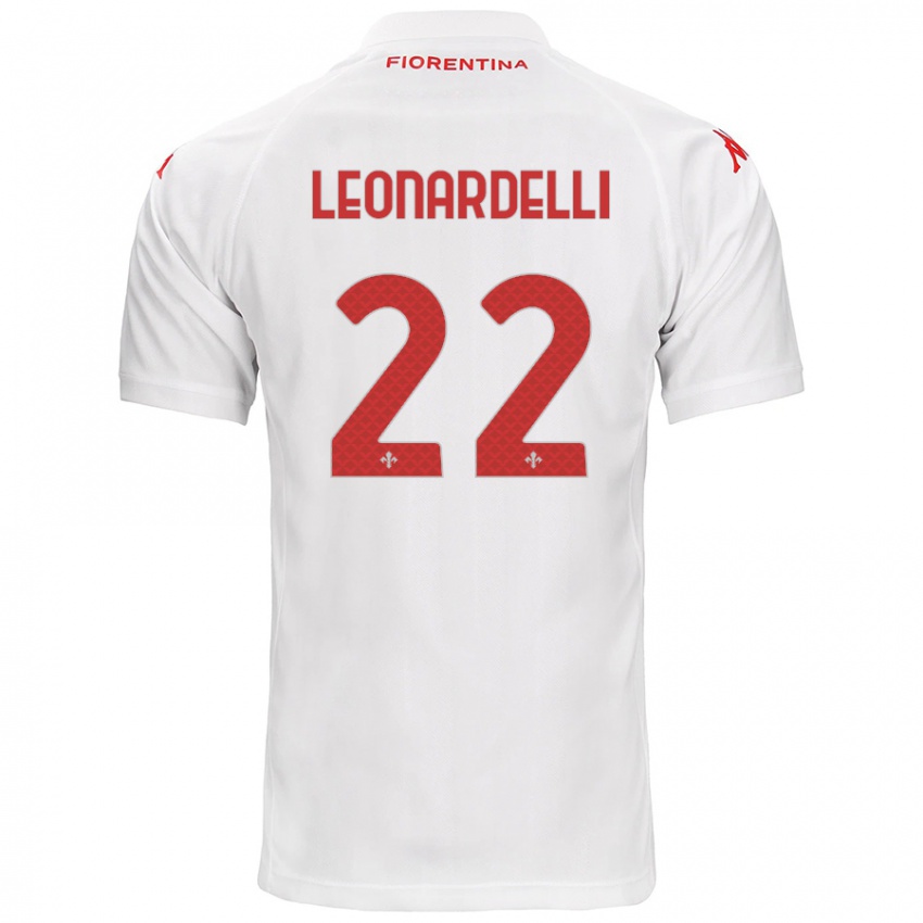 Enfant Maillot Pietro Leonardelli #22 Blanc Tenues Extérieur 2024/25 T-Shirt Suisse