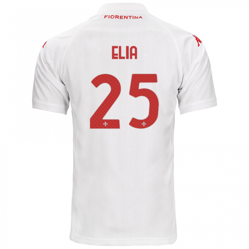 Enfant Maillot Mirko Elia #25 Blanc Tenues Extérieur 2024/25 T-Shirt Suisse