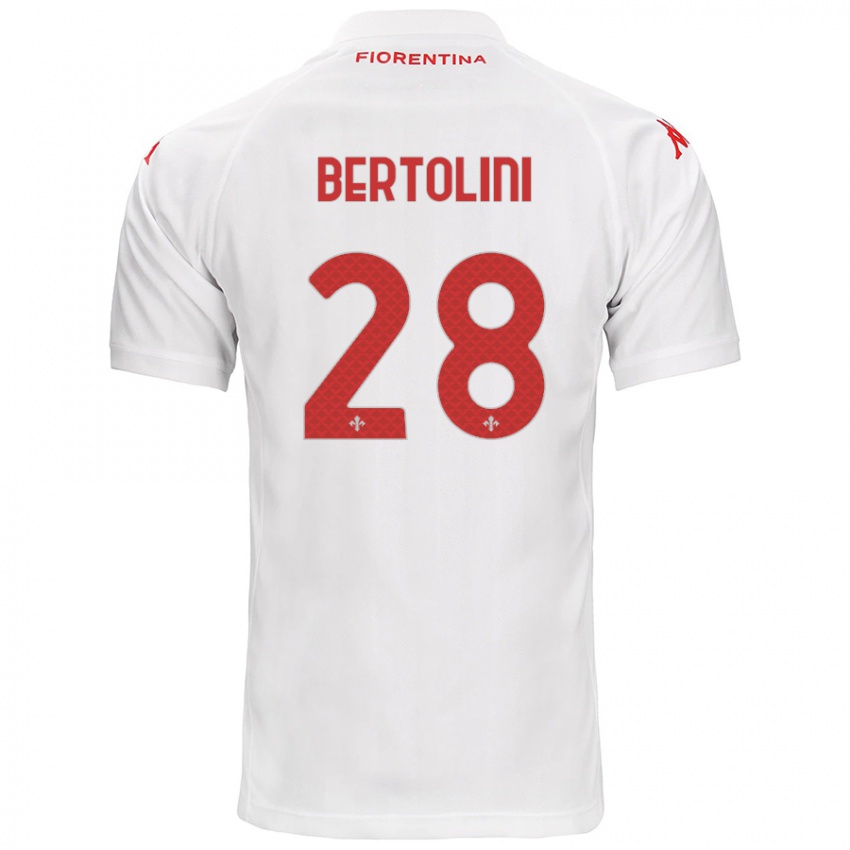 Enfant Maillot Gabriele Bertolini #28 Blanc Tenues Extérieur 2024/25 T-Shirt Suisse