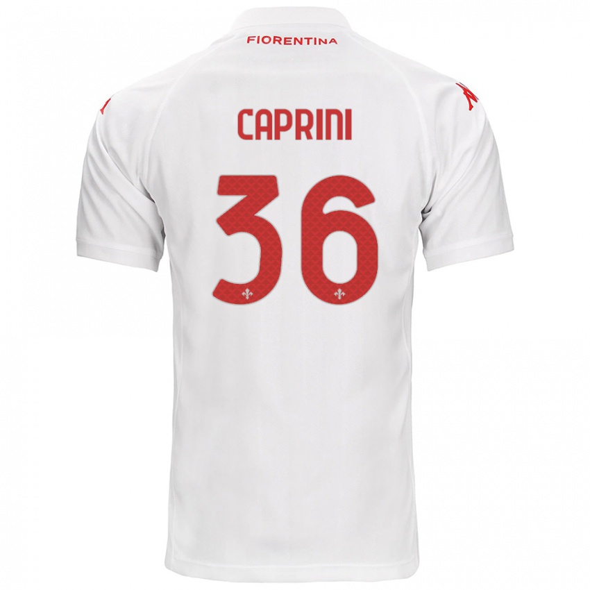 Kinder Maat Daniel Caprini #36 Weiß Auswärtstrikot Trikot 2024/25 T-Shirt Schweiz