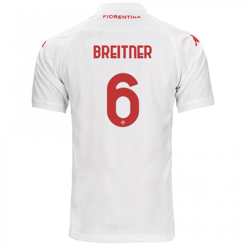 Enfant Maillot Stephanie Breitner #6 Blanc Tenues Extérieur 2024/25 T-Shirt Suisse