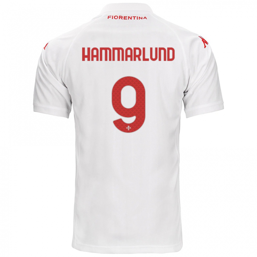 Enfant Maillot Pauline Hammarlund #9 Blanc Tenues Extérieur 2024/25 T-Shirt Suisse