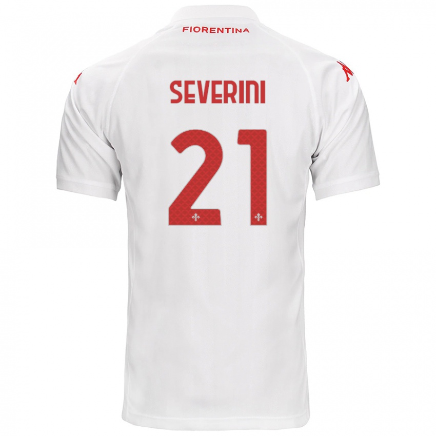 Kinder Emma Severini #21 Weiß Auswärtstrikot Trikot 2024/25 T-Shirt Schweiz