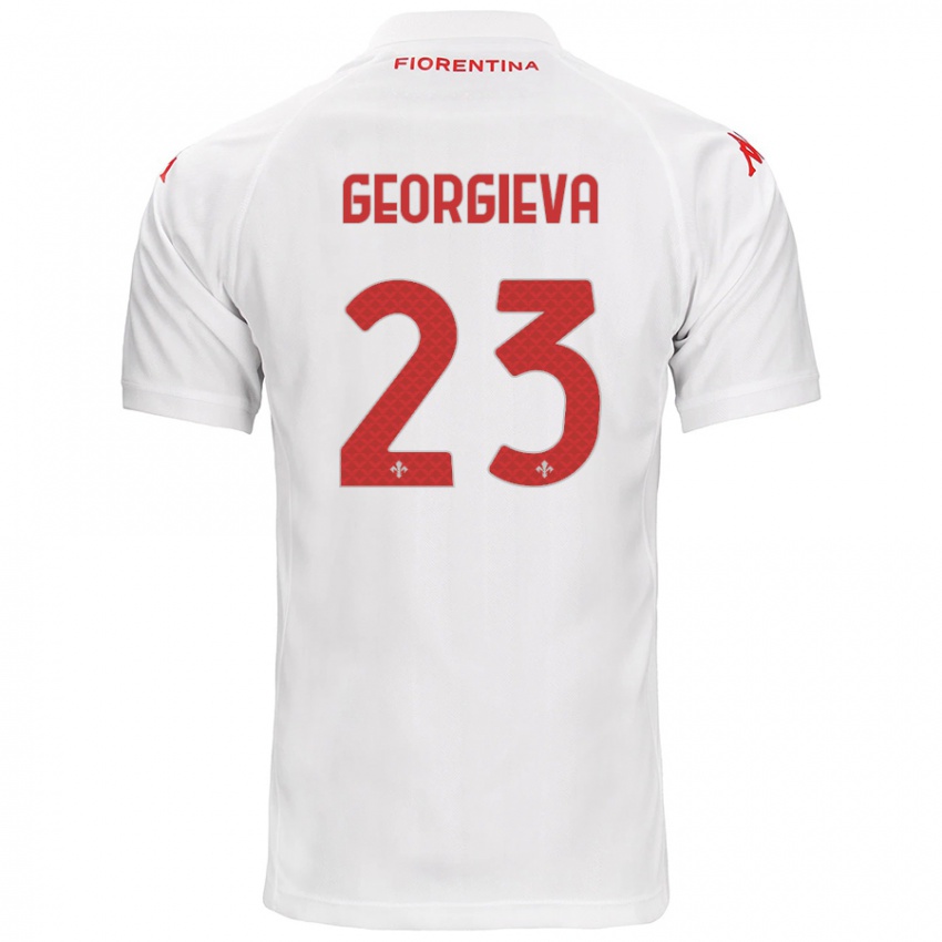 Enfant Maillot Marina Georgieva #23 Blanc Tenues Extérieur 2024/25 T-Shirt Suisse