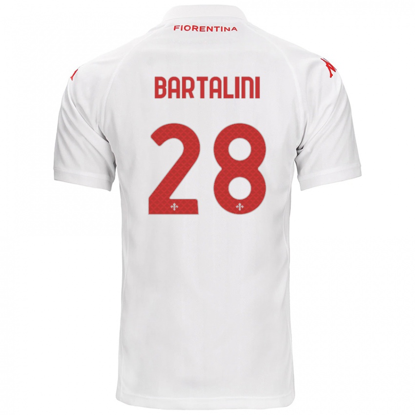 Enfant Maillot Viola Bartalini #28 Blanc Tenues Extérieur 2024/25 T-Shirt Suisse