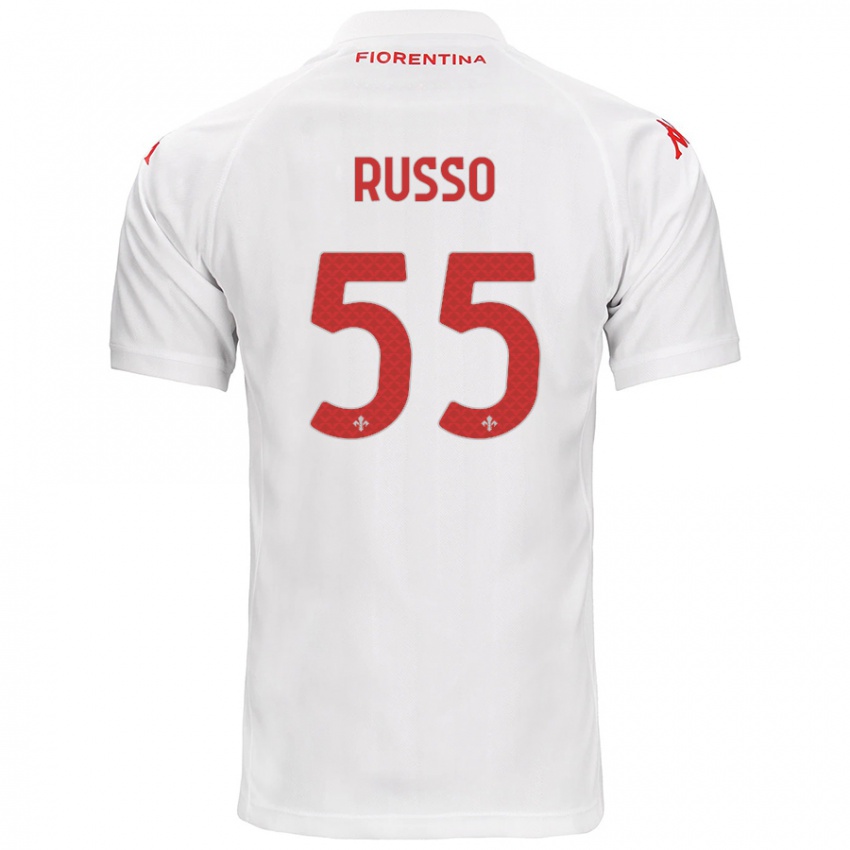 Enfant Maillot Federica Russo #55 Blanc Tenues Extérieur 2024/25 T-Shirt Suisse