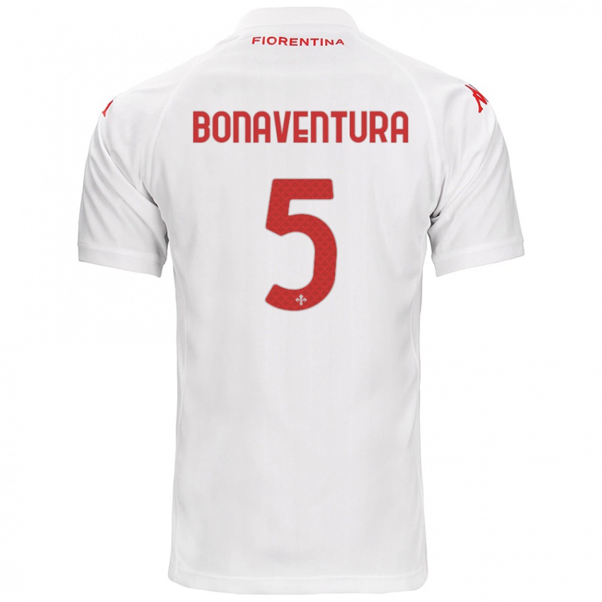 Enfant Maillot Giacomo Bonaventura #5 Blanc Tenues Extérieur 2024/25 T-Shirt Suisse