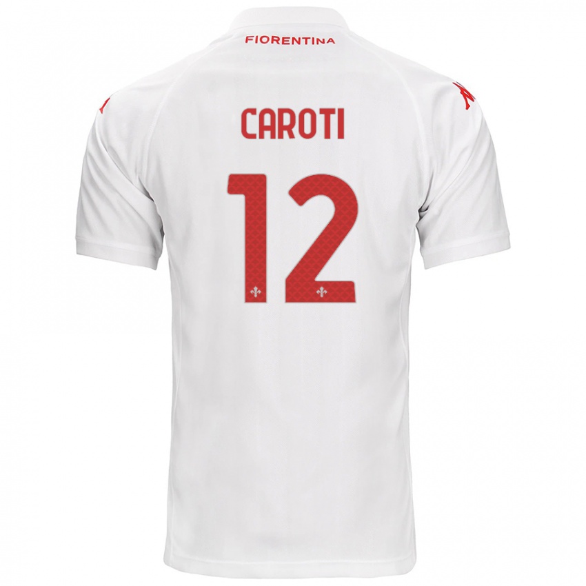 Enfant Maillot Filippo Caroti #12 Blanc Tenues Extérieur 2024/25 T-Shirt Suisse