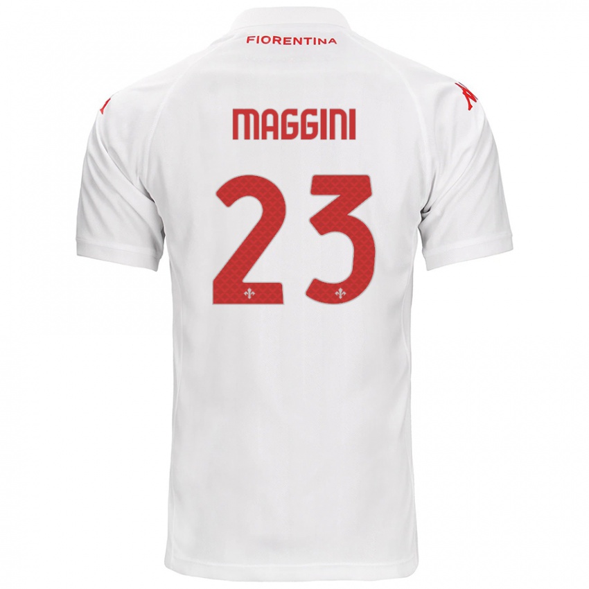 Enfant Maillot Filippo Maggini #23 Blanc Tenues Extérieur 2024/25 T-Shirt Suisse