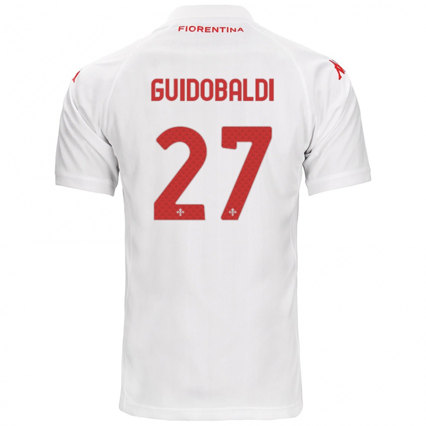 Enfant Maillot Filippo Guidobaldi #27 Blanc Tenues Extérieur 2024/25 T-Shirt Suisse