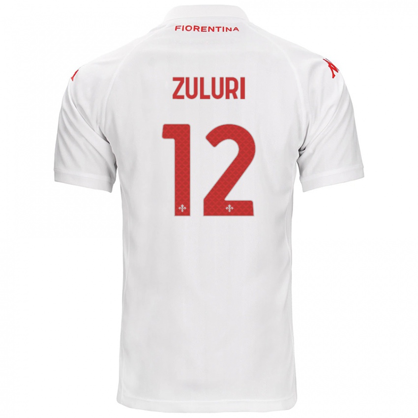 Enfant Maillot Athena Zuluri #12 Blanc Tenues Extérieur 2024/25 T-Shirt Suisse