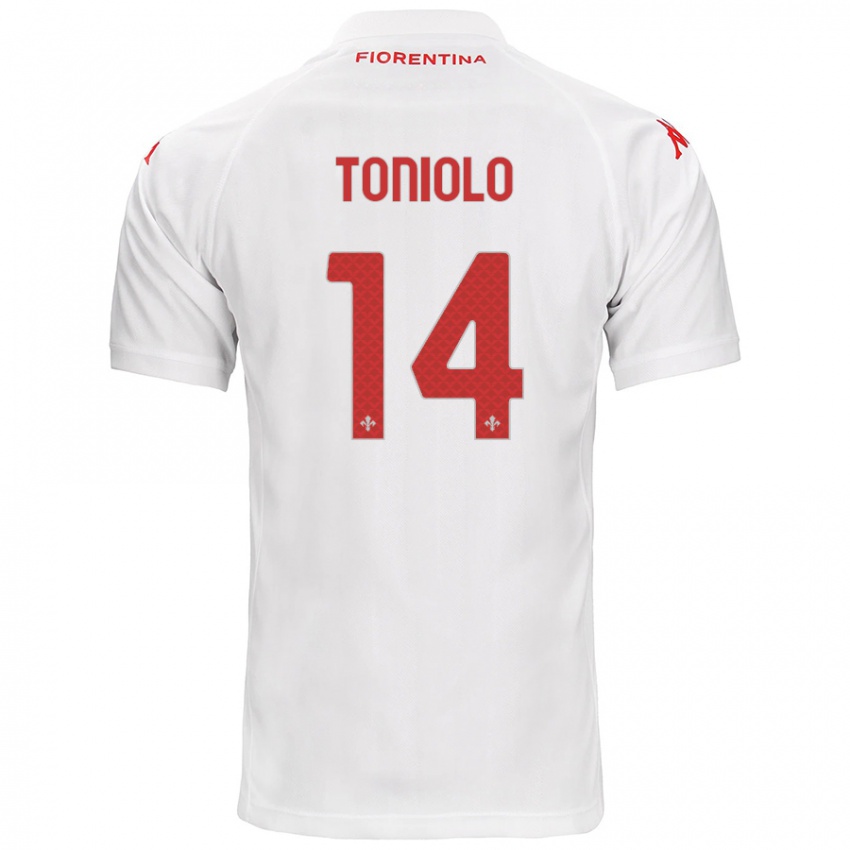 Kinder Martina Toniolo #14 Weiß Auswärtstrikot Trikot 2024/25 T-Shirt Schweiz