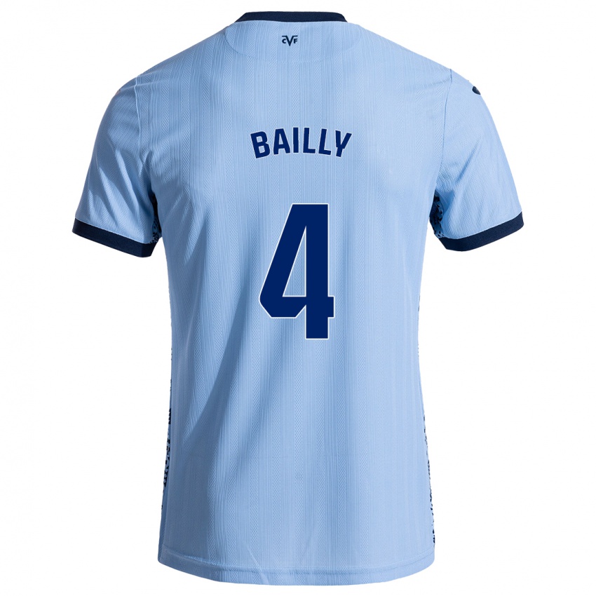 Kinder Eric Bailly #4 Himmelblau Auswärtstrikot Trikot 2024/25 T-Shirt Schweiz