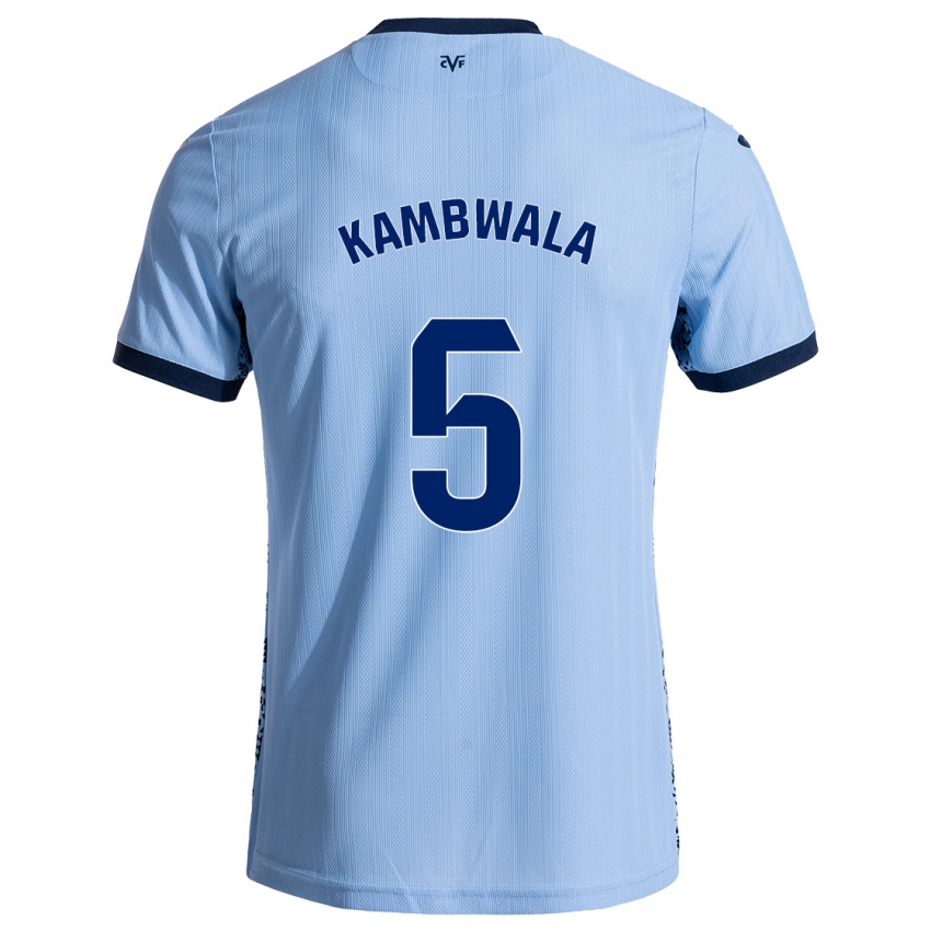 Kinder Willy Kambwala #5 Himmelblau Auswärtstrikot Trikot 2024/25 T-Shirt Schweiz