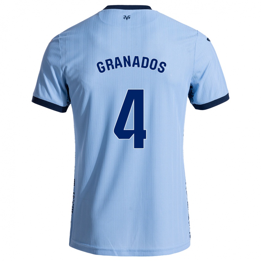 Kinder Carlos Granados #4 Himmelblau Auswärtstrikot Trikot 2024/25 T-Shirt Schweiz