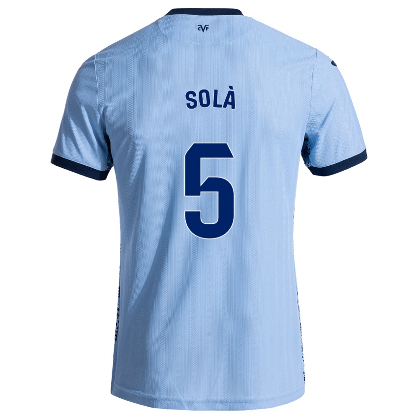 Kinder Arnau Solà #5 Himmelblau Auswärtstrikot Trikot 2024/25 T-Shirt Schweiz