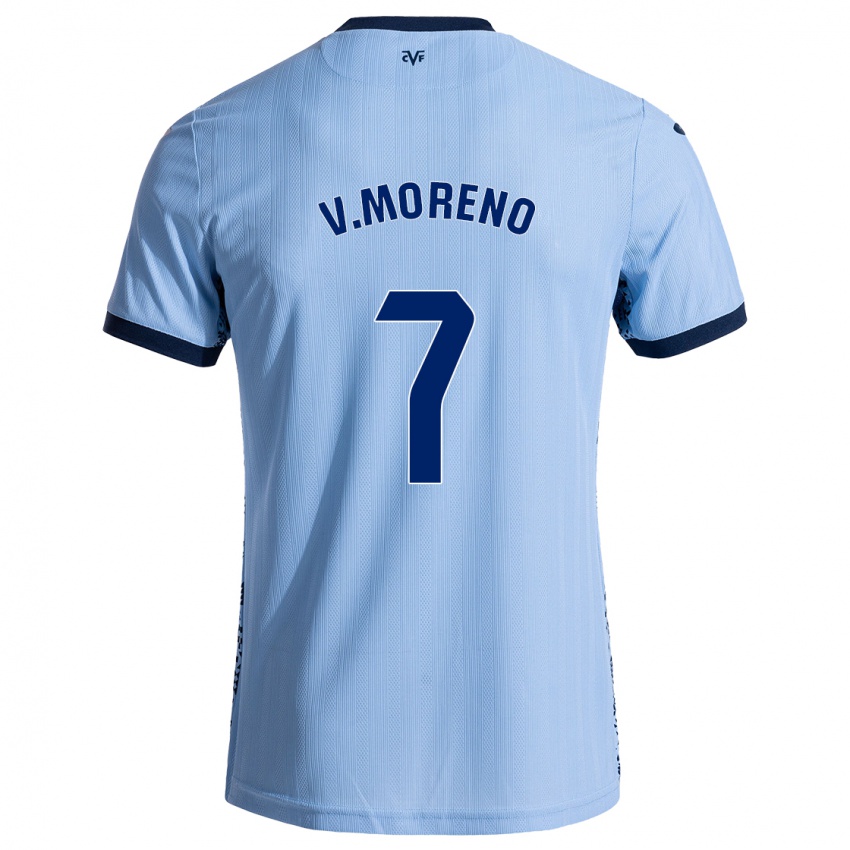 Kinder Víctor Moreno #7 Himmelblau Auswärtstrikot Trikot 2024/25 T-Shirt Schweiz