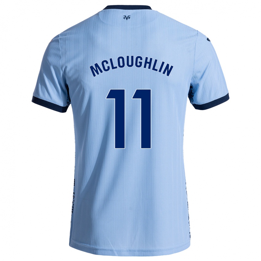 Kinder Caden Mcloughlin #11 Himmelblau Auswärtstrikot Trikot 2024/25 T-Shirt Schweiz