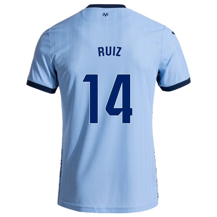 Kinder Adri Ruiz #14 Himmelblau Auswärtstrikot Trikot 2024/25 T-Shirt Schweiz