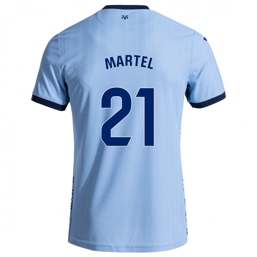 Kinder Kevin Martel #21 Himmelblau Auswärtstrikot Trikot 2024/25 T-Shirt Schweiz