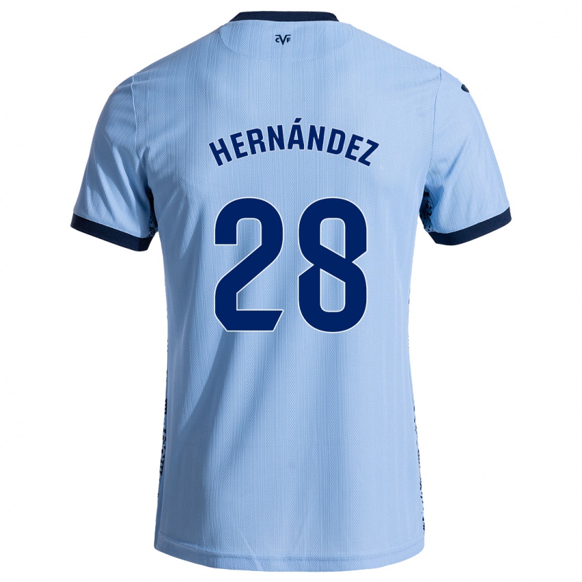 Kinder Gerard Hernández #28 Himmelblau Auswärtstrikot Trikot 2024/25 T-Shirt Schweiz