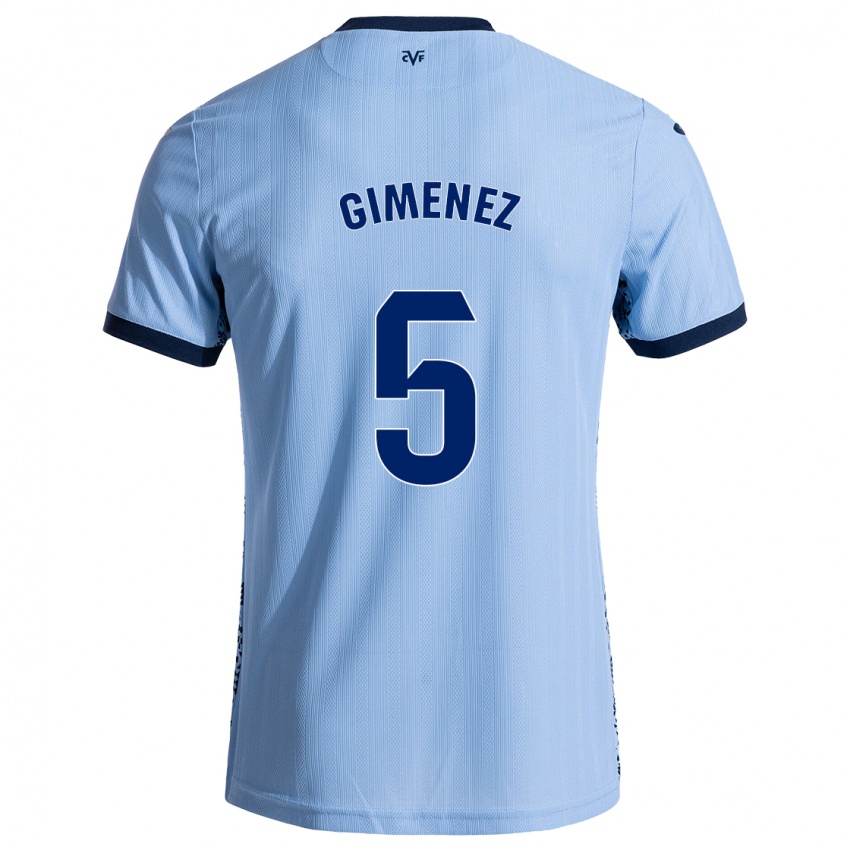 Kinder Yenifer Giménez #5 Himmelblau Auswärtstrikot Trikot 2024/25 T-Shirt Schweiz