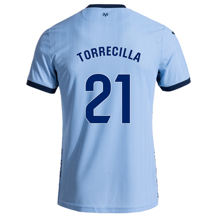 Kinder Virginia Torrecilla #21 Himmelblau Auswärtstrikot Trikot 2024/25 T-Shirt Schweiz