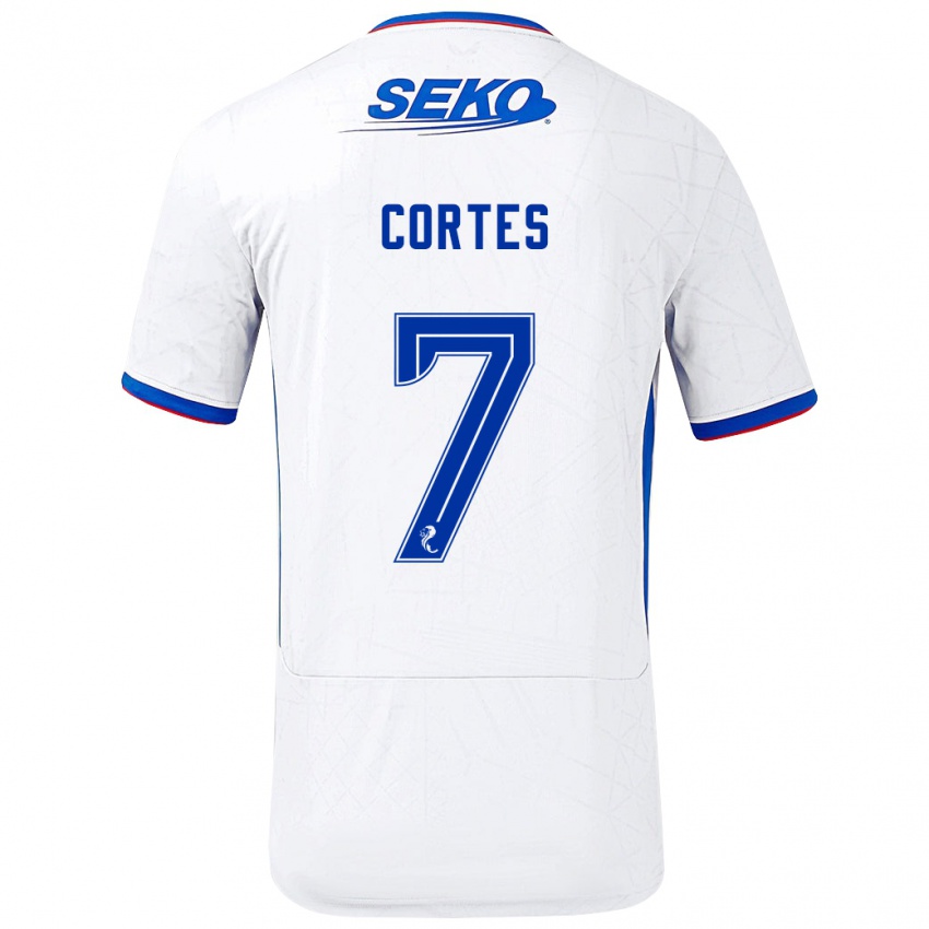 Kinder Óscar Cortés #7 Weiß Blau Auswärtstrikot Trikot 2024/25 T-Shirt Schweiz