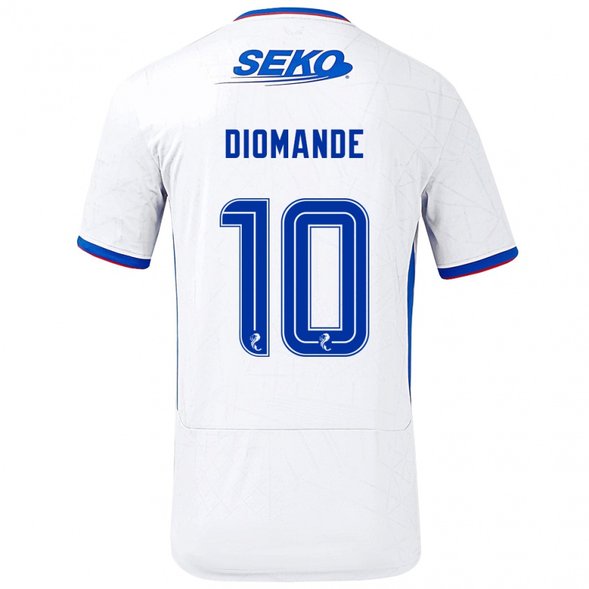 Kinder Mohamed Diomandé #10 Weiß Blau Auswärtstrikot Trikot 2024/25 T-Shirt Schweiz