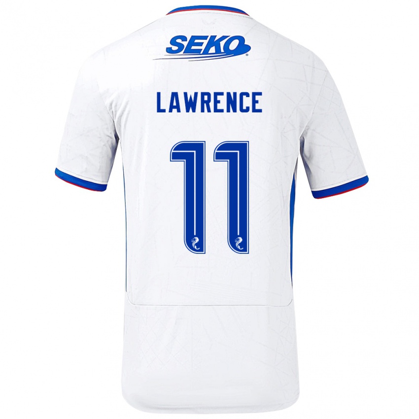 Kinder Tom Lawrence #11 Weiß Blau Auswärtstrikot Trikot 2024/25 T-Shirt Schweiz