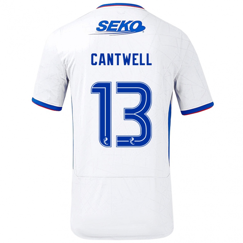 Kinder Todd Cantwell #13 Weiß Blau Auswärtstrikot Trikot 2024/25 T-Shirt Schweiz