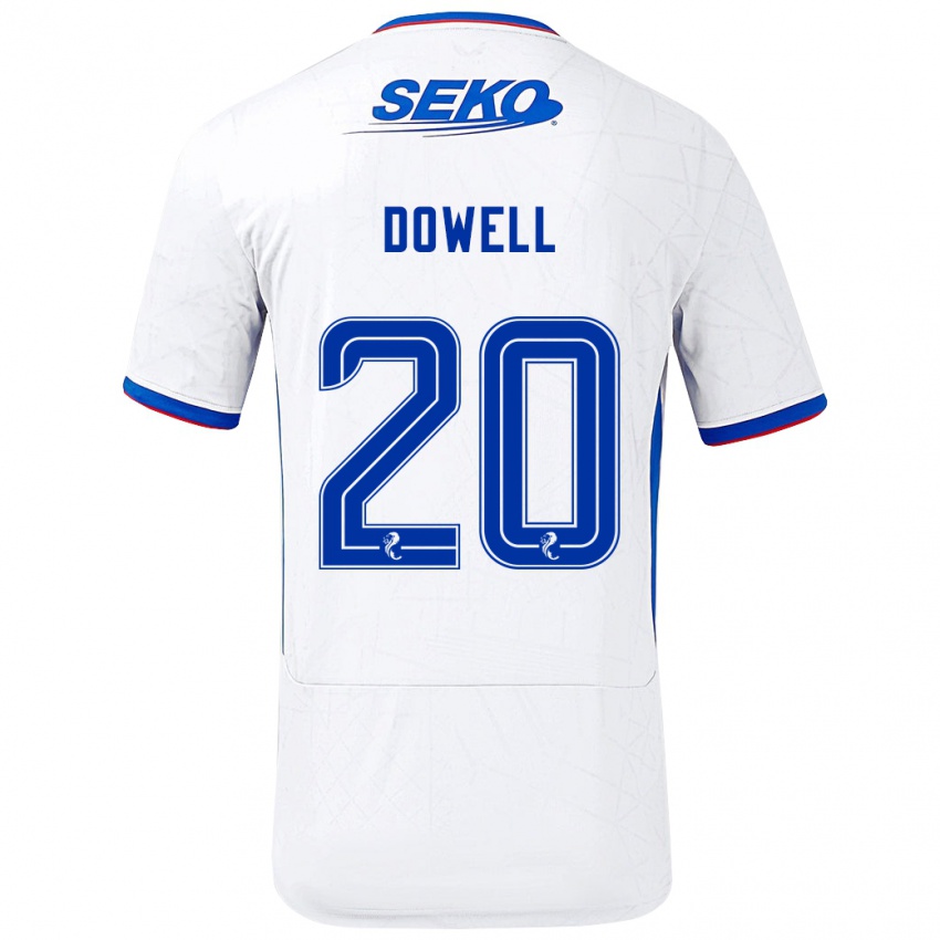 Kinder Kieran Dowell #20 Weiß Blau Auswärtstrikot Trikot 2024/25 T-Shirt Schweiz