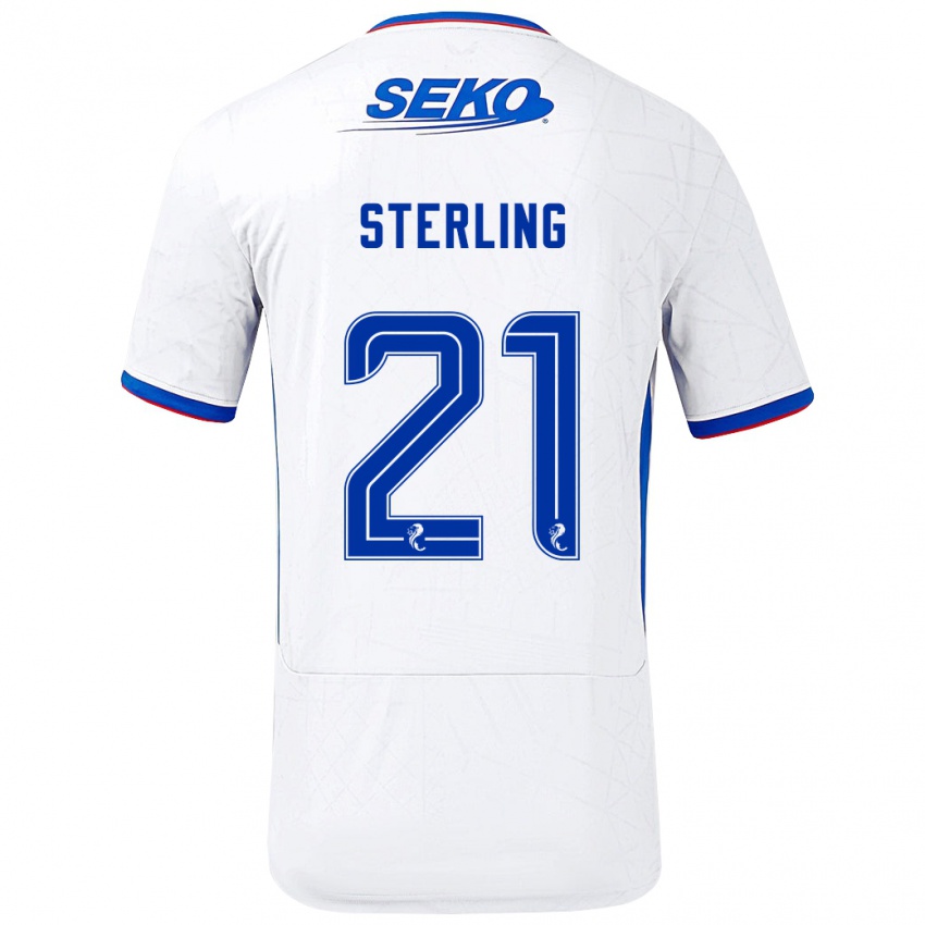 Kinder Dujon Sterling #21 Weiß Blau Auswärtstrikot Trikot 2024/25 T-Shirt Schweiz