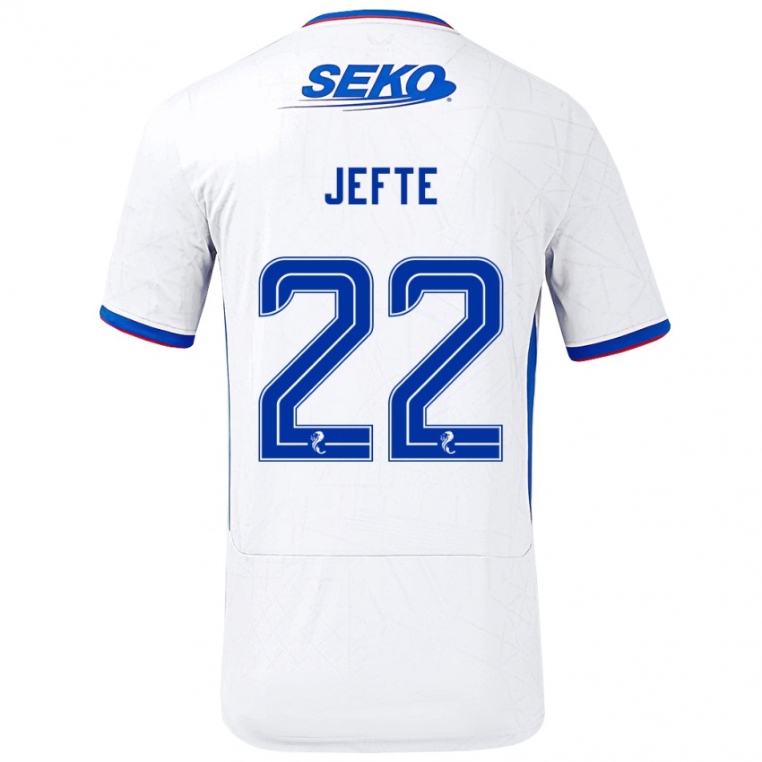 Kinder Jefté #22 Weiß Blau Auswärtstrikot Trikot 2024/25 T-Shirt Schweiz